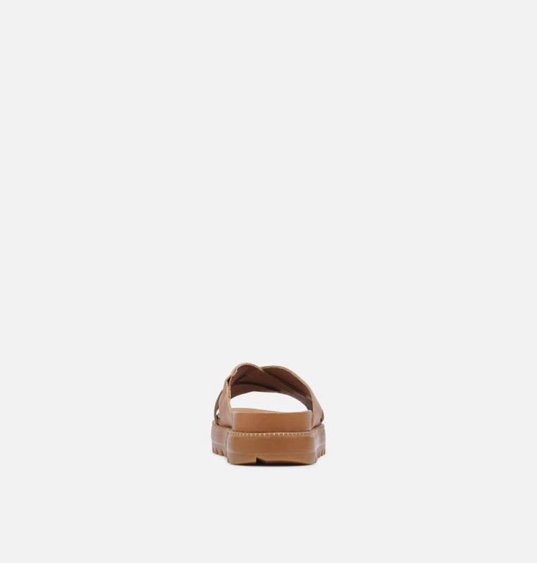 Womens Slides Brown - Sorel Roaming™ Criss Cross - 964-KMYSQF